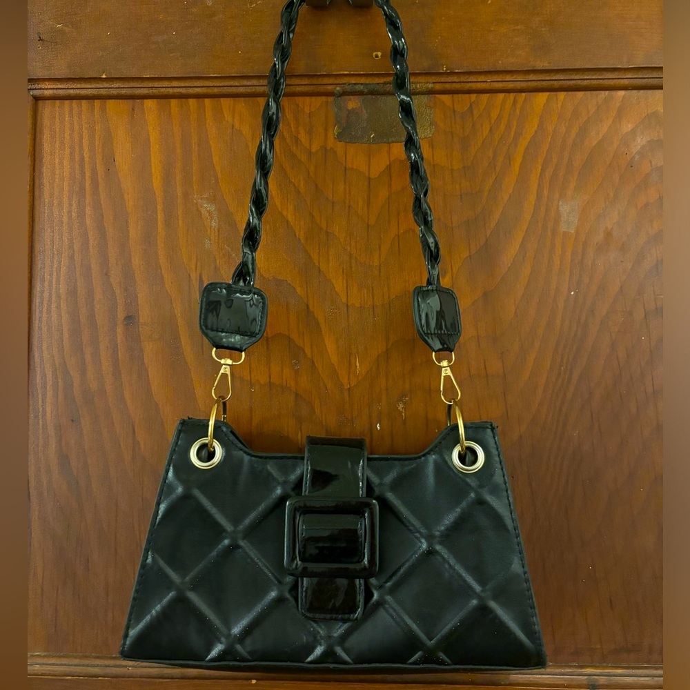 Y2K vintage black buckle purse